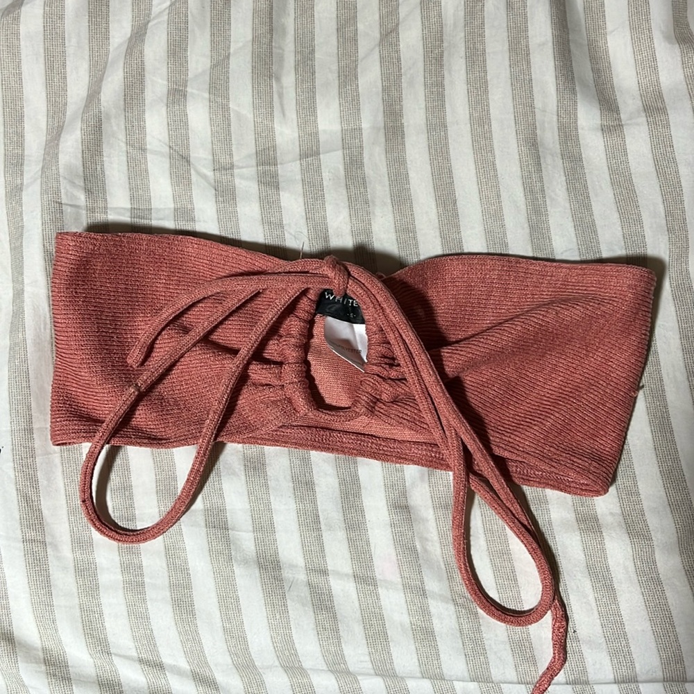 white fox bandeau top